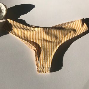 Montce Swim Canary Stripe Nu/Micro Bikini Bottom